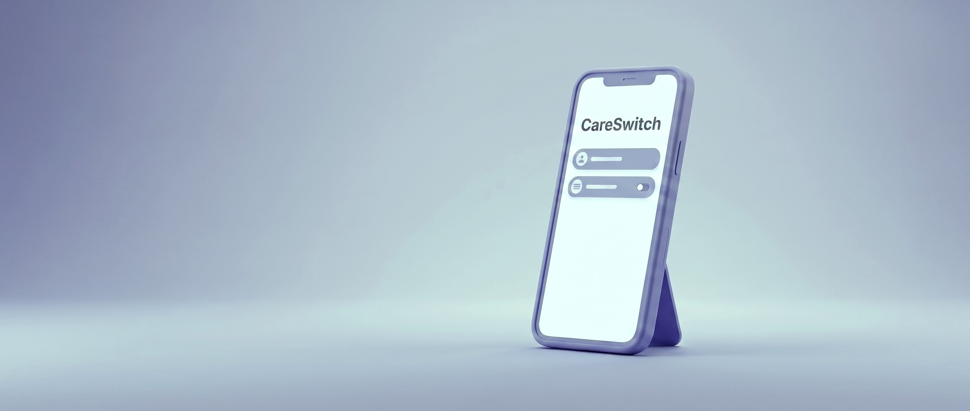 Ein Mobiltelefon — Sinnbild für CareSwitch